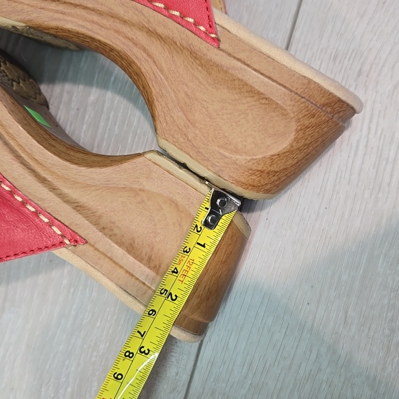 Sanita By Dansko Red Leather Women's Mules Mary Jane Shoes Sz 40/8.5-9 - Picture 8 of 12